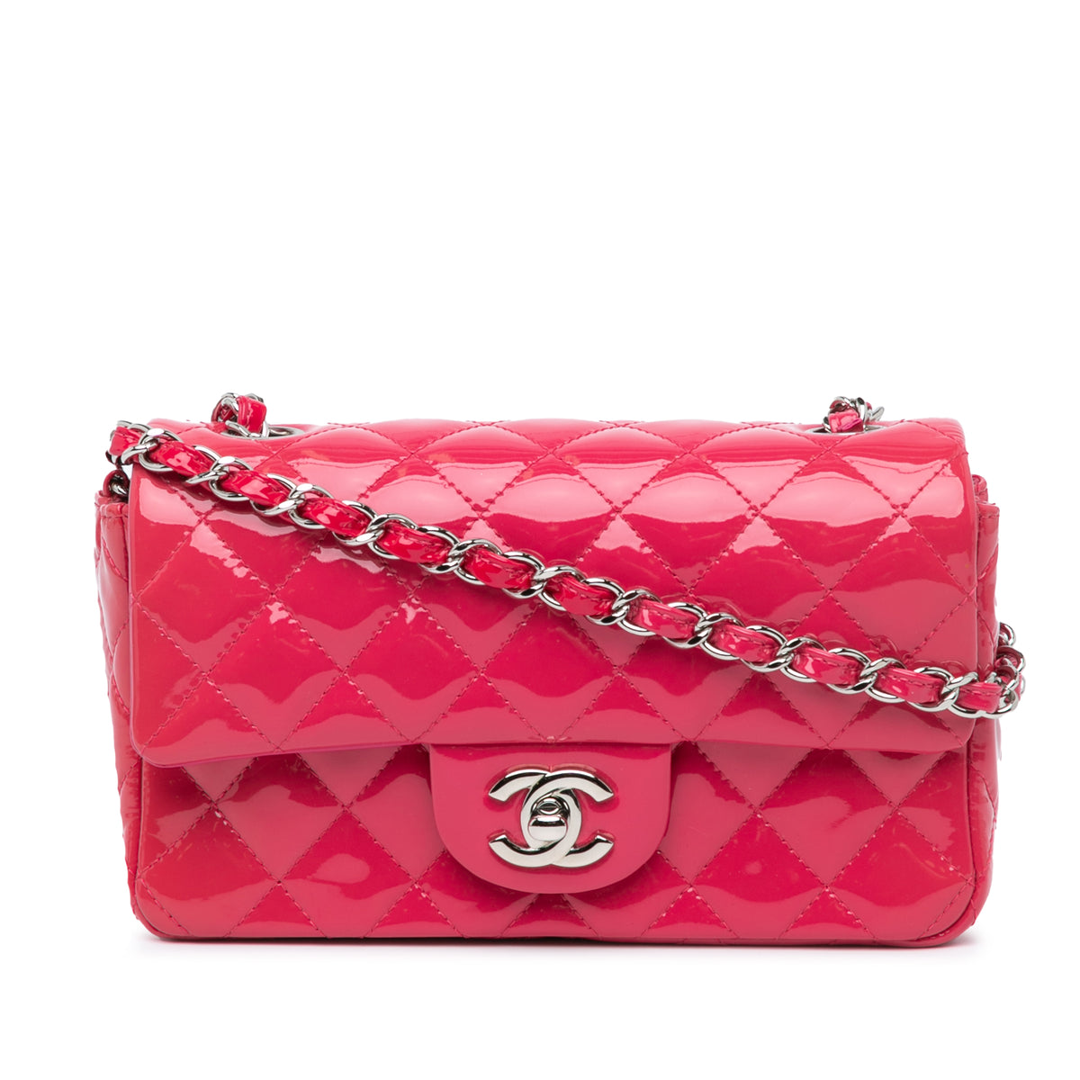 Mini Rectangular Classic Patent Single Flap