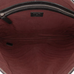 Large CC Chevron Caviar O Case Clutch