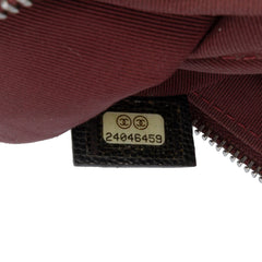 Large CC Chevron Caviar O Case Clutch