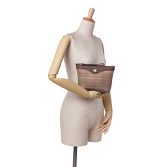 Vintage Check Canvas Clutch