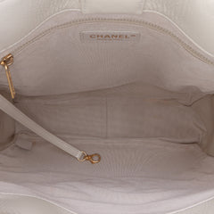 Shiny Aged Calfskin North South Shopping Tote