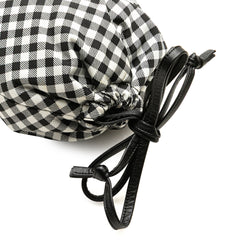 Nylon Gingham Drawstring Pouch