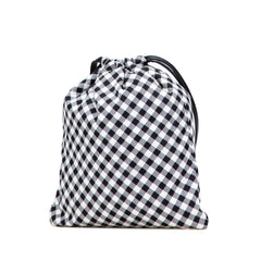 Nylon Gingham Drawstring Pouch
