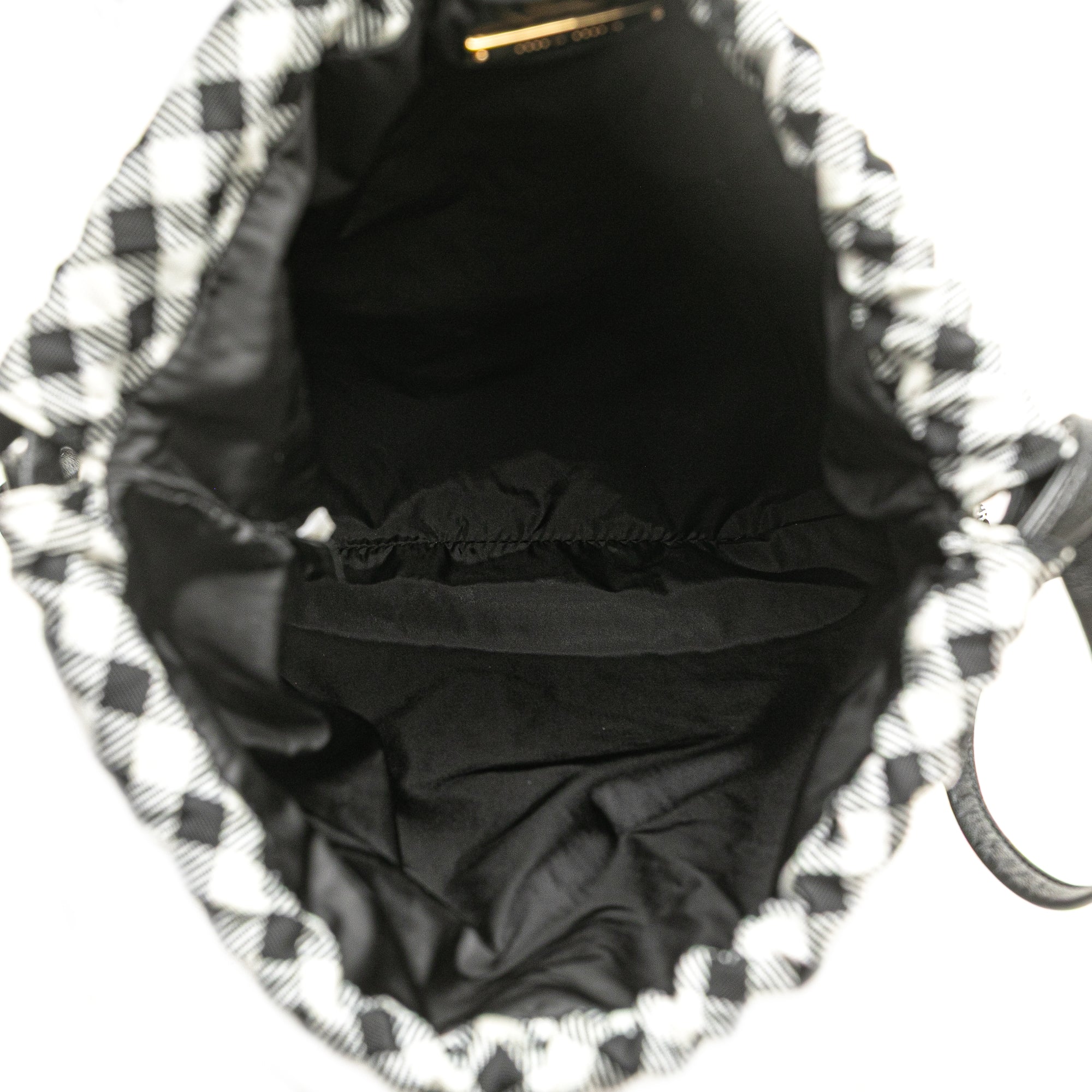 Nylon Gingham Drawstring Pouch