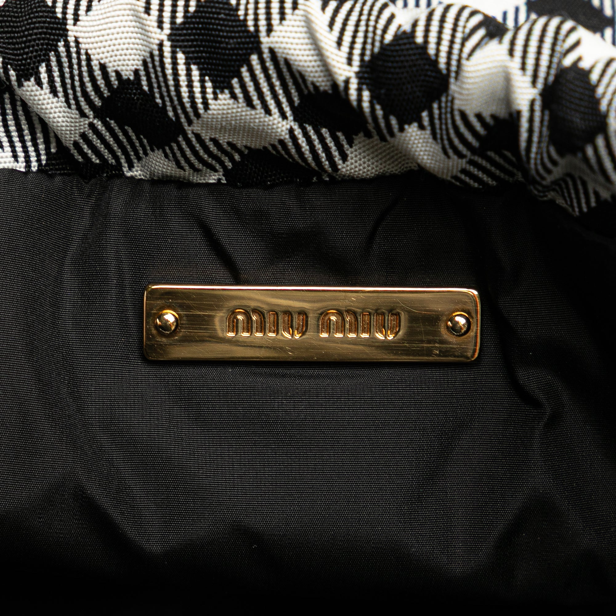 Nylon Gingham Drawstring Pouch