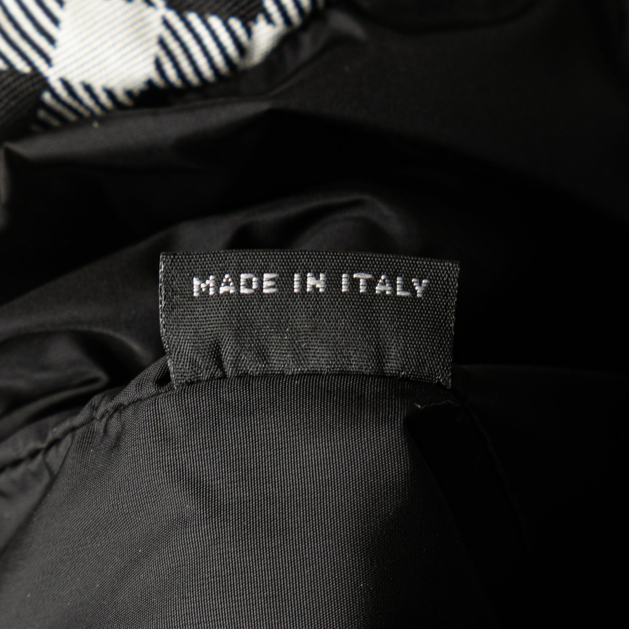 Nylon Gingham Drawstring Pouch