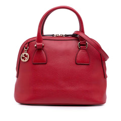 Small Dollar Calfskin GG Charm Dome Satchel