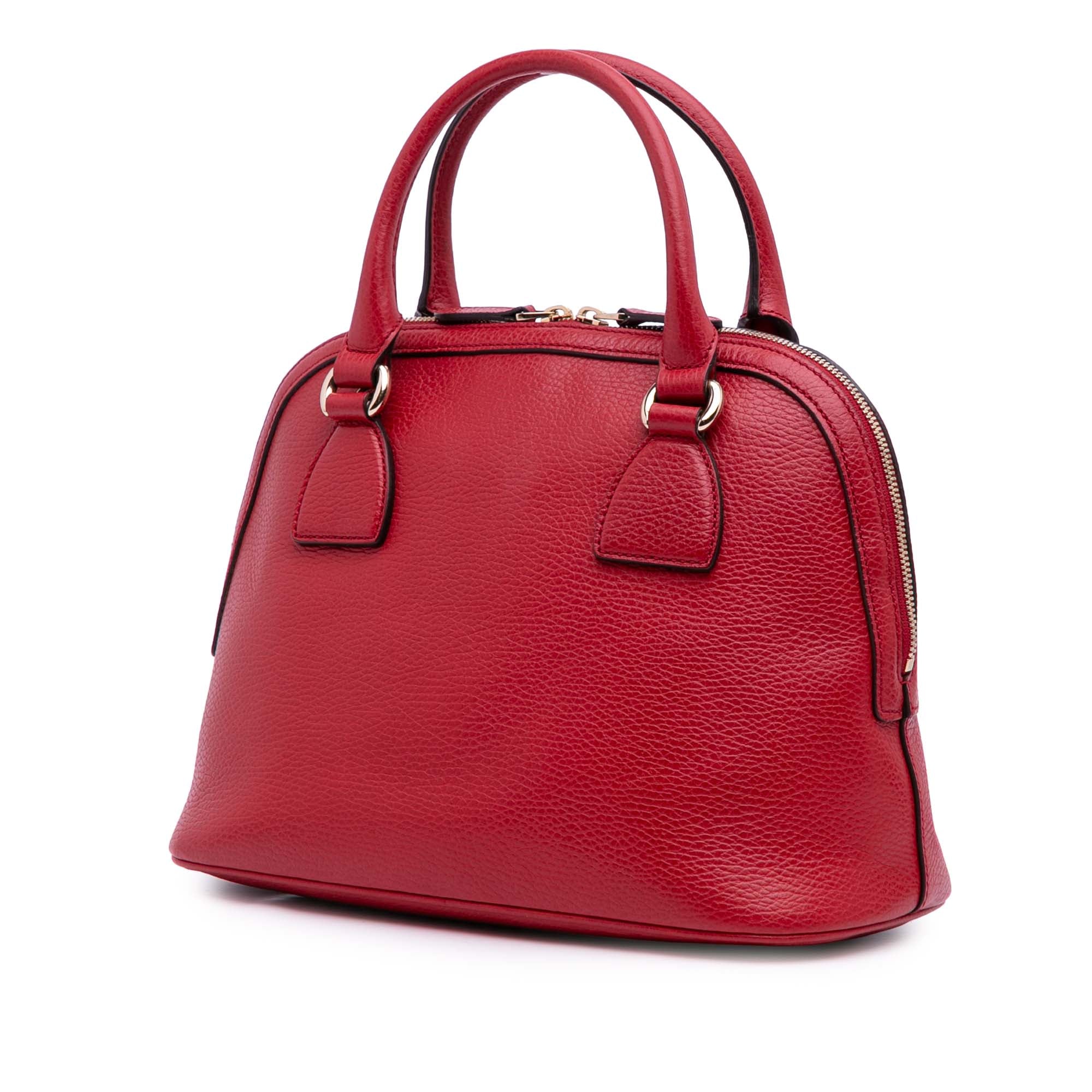 Small Dollar Calfskin GG Charm Dome Satchel