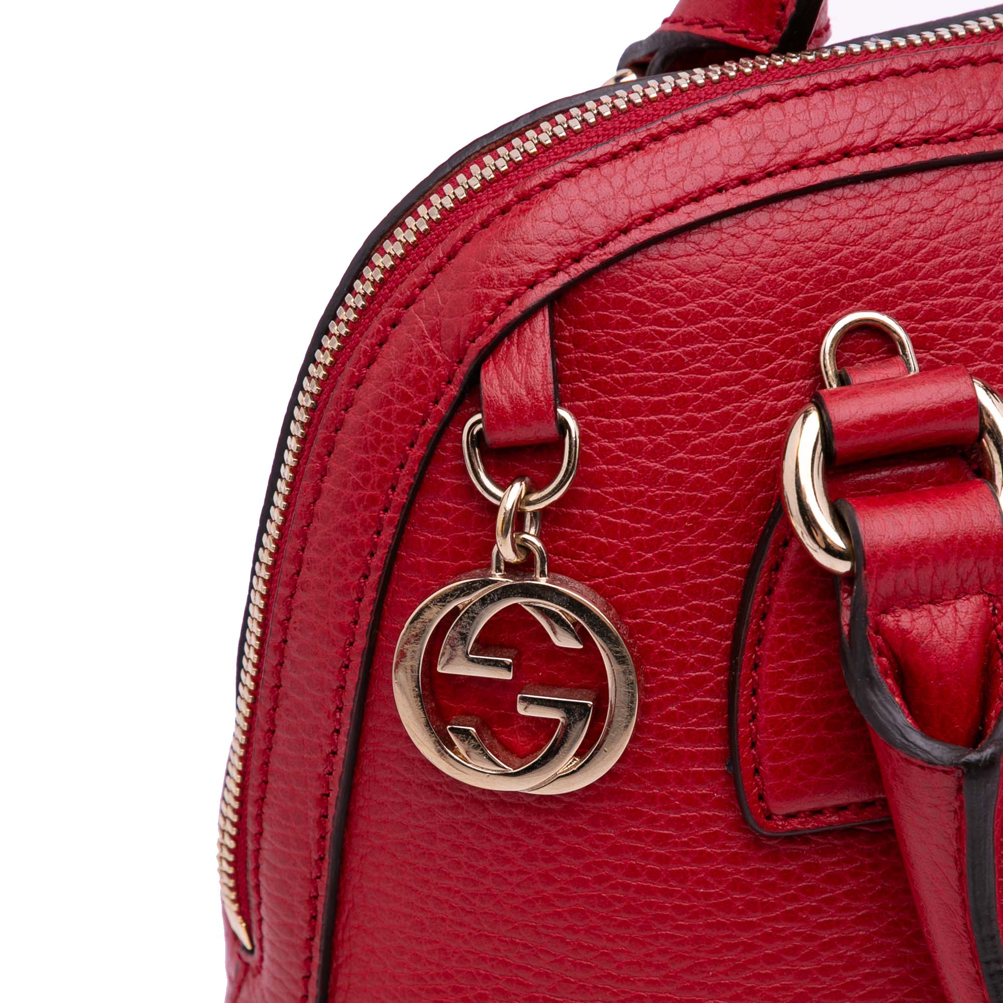 Small Dollar Calfskin GG Charm Dome Satchel
