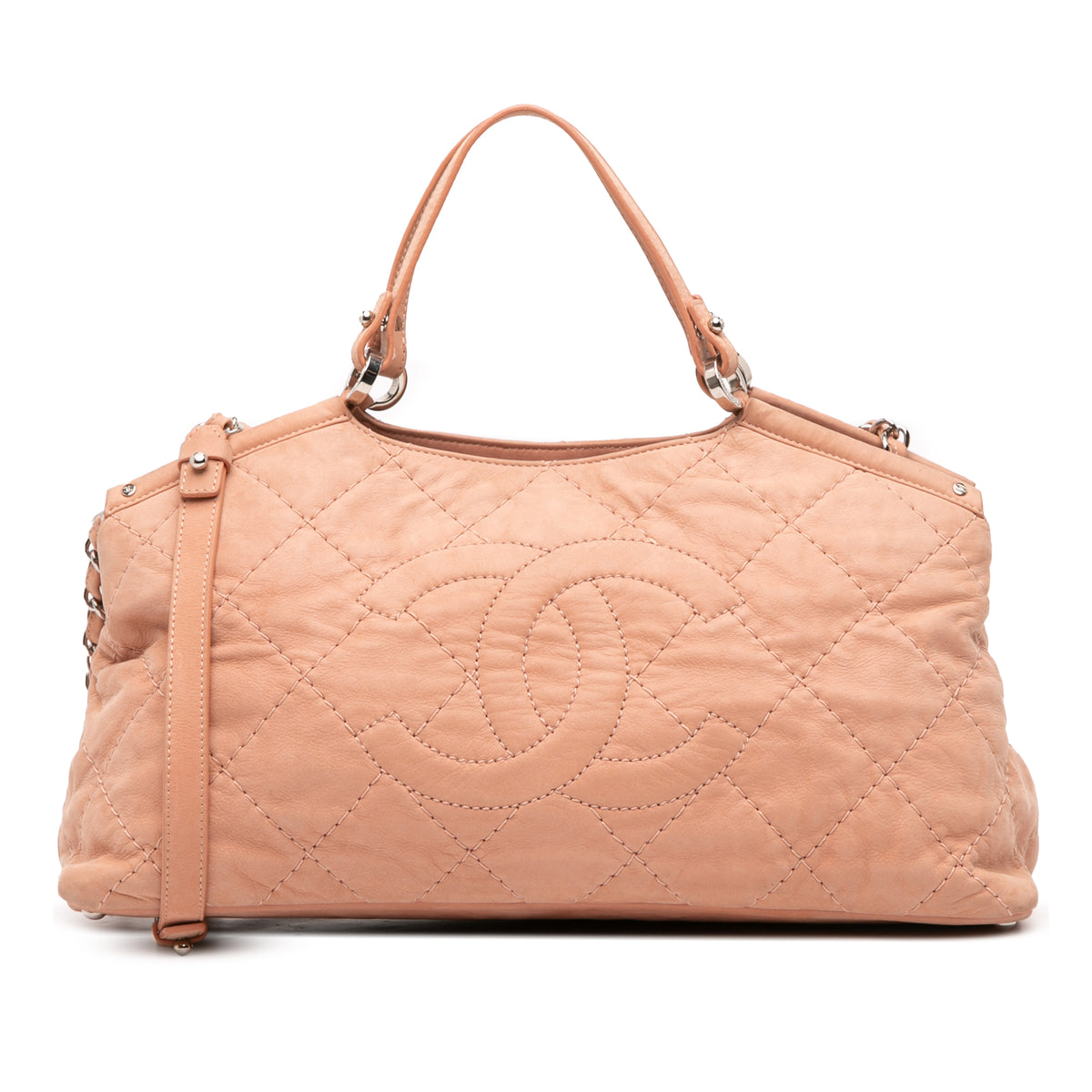 Small Iridescent Calfskin Sea Hit Tote