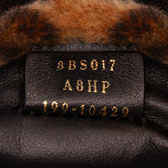 Mini Zucca Shearling Chain Baguette Satchel