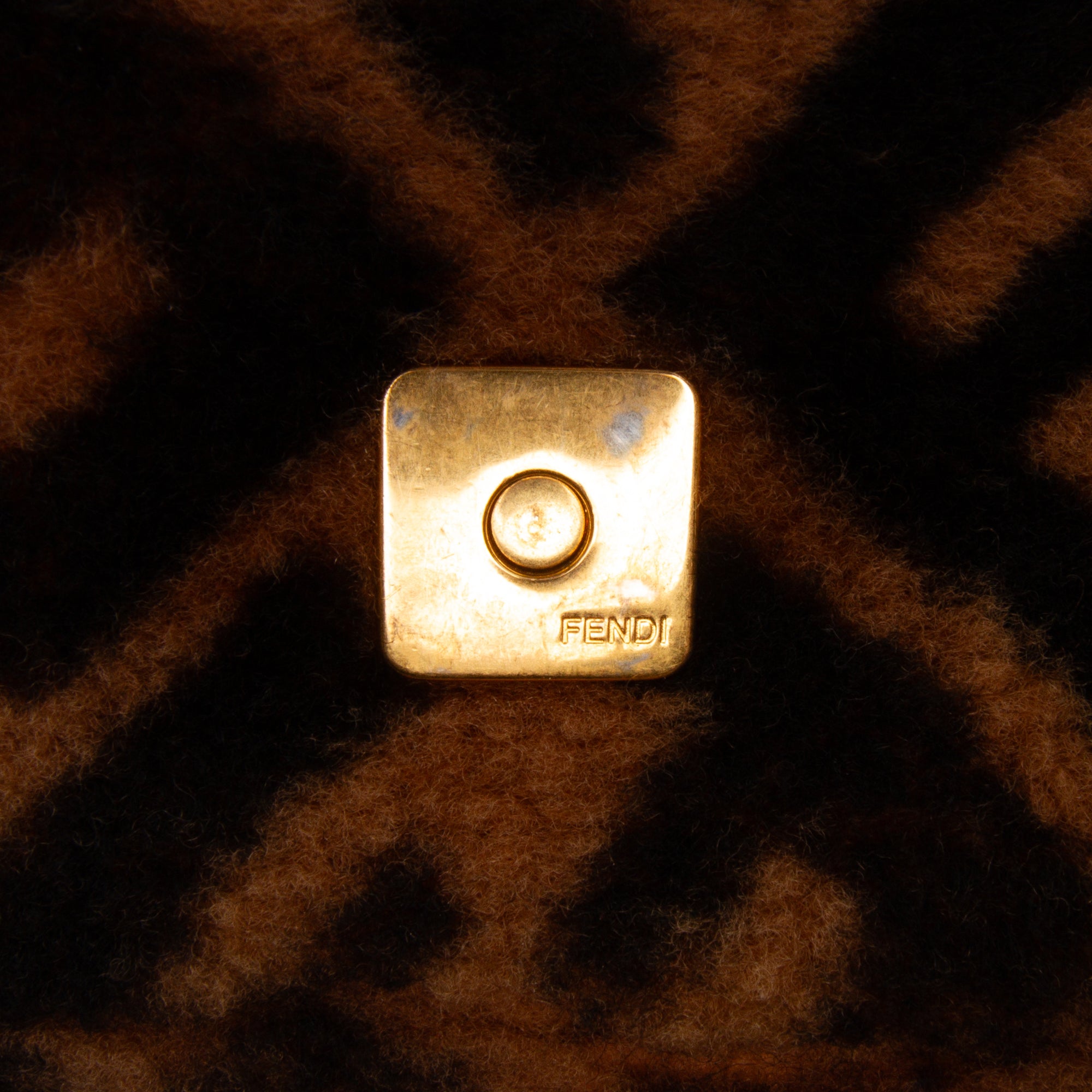 Mini Zucca Shearling Chain Baguette Satchel