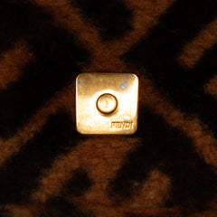 Mini Zucca Shearling Chain Baguette Satchel