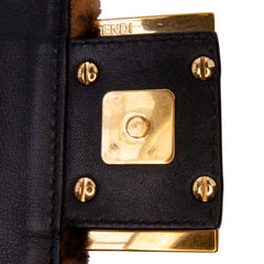 Mini Zucca Shearling Chain Baguette Satchel