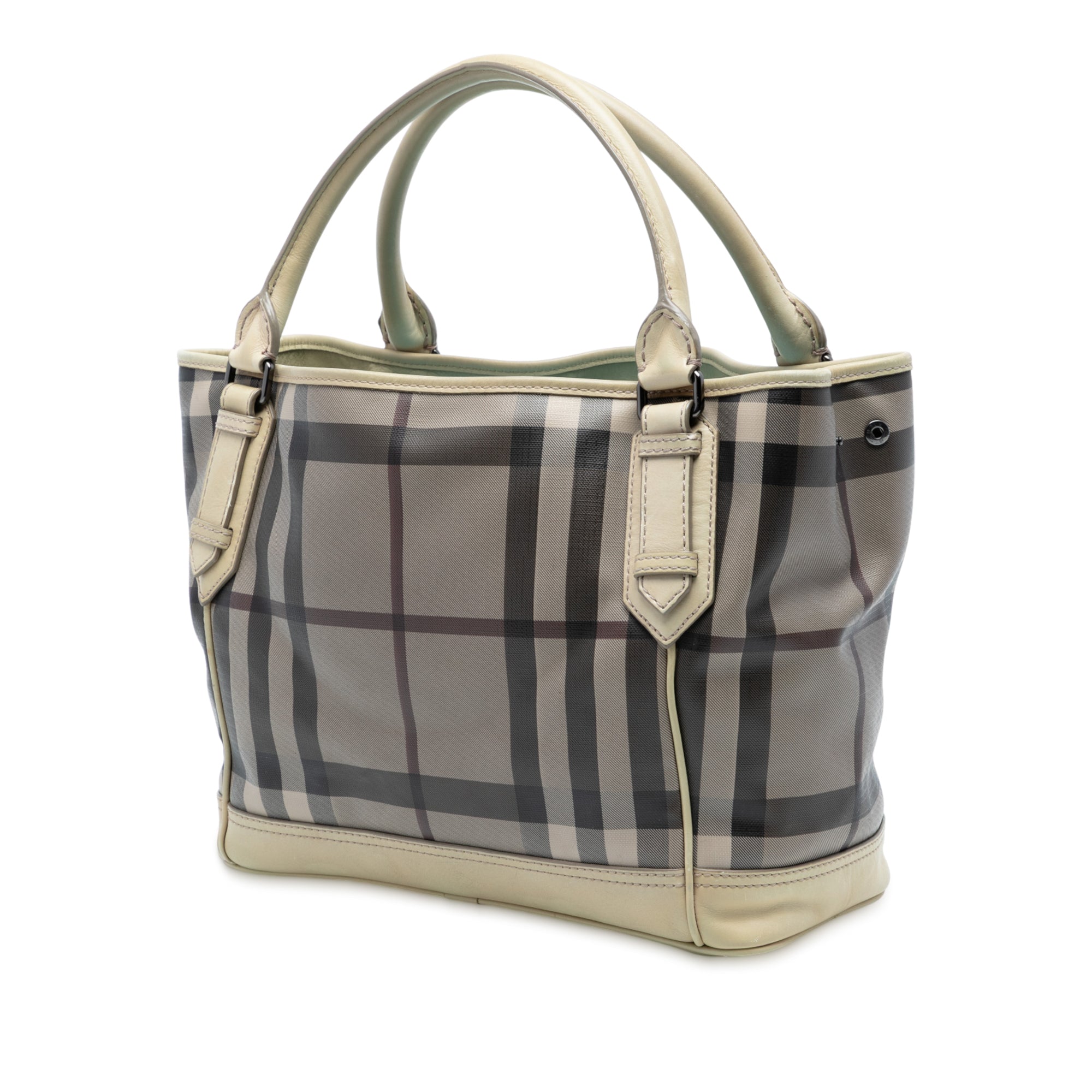 Smoked Check Coated Canvas Handbag