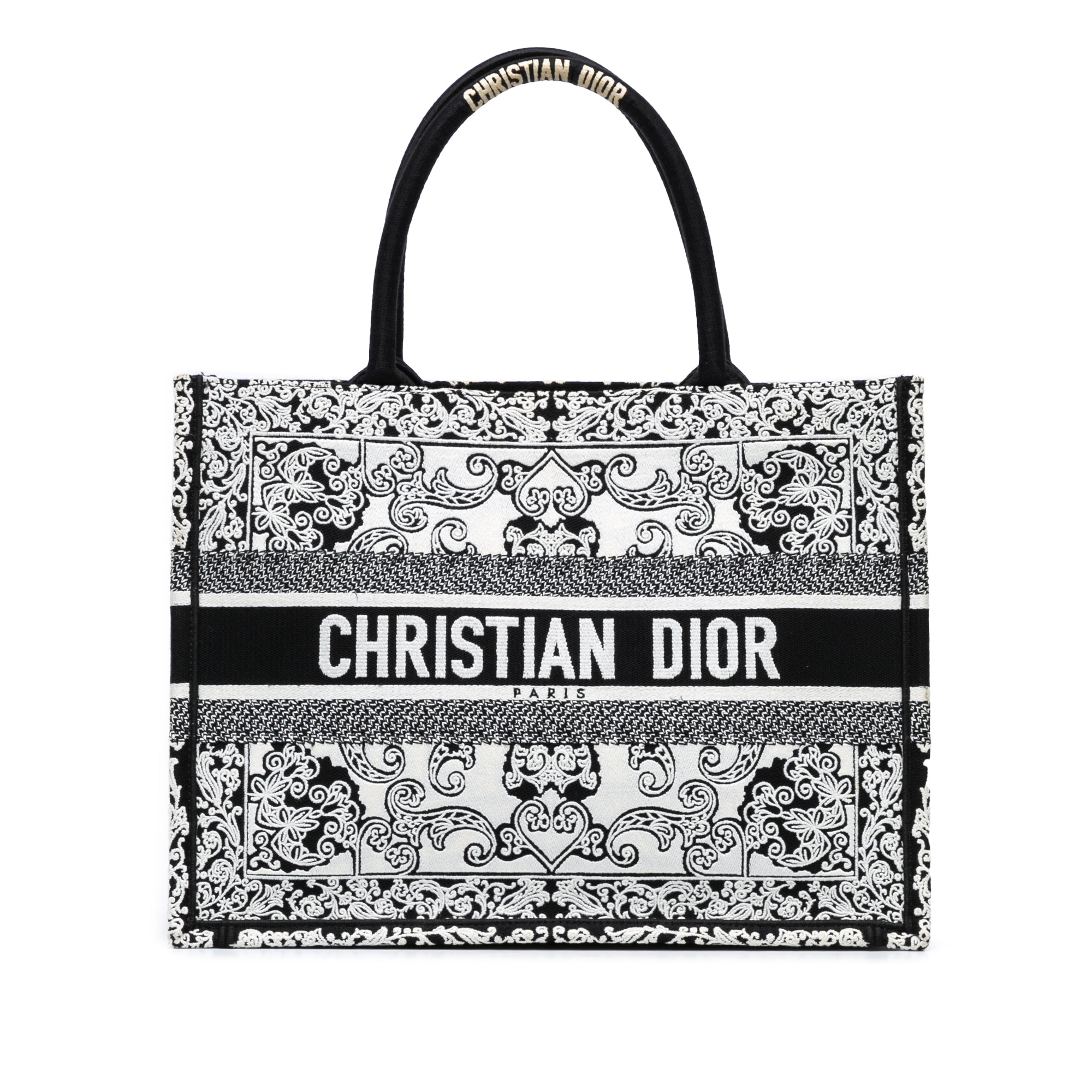Medium Embroidered Book Tote
