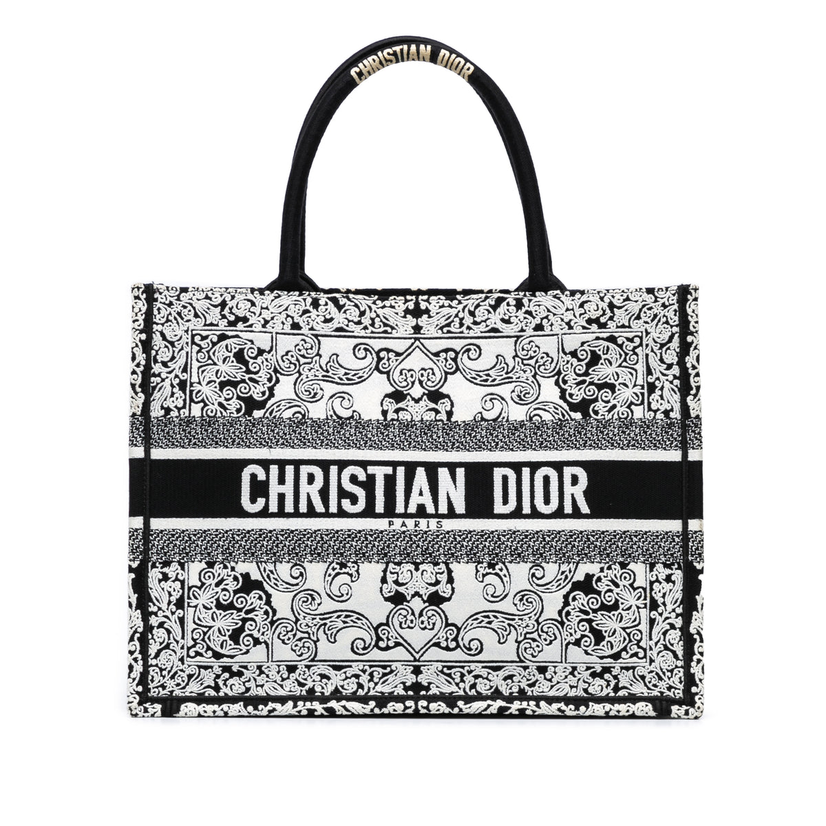 Medium Embroidered Book Tote