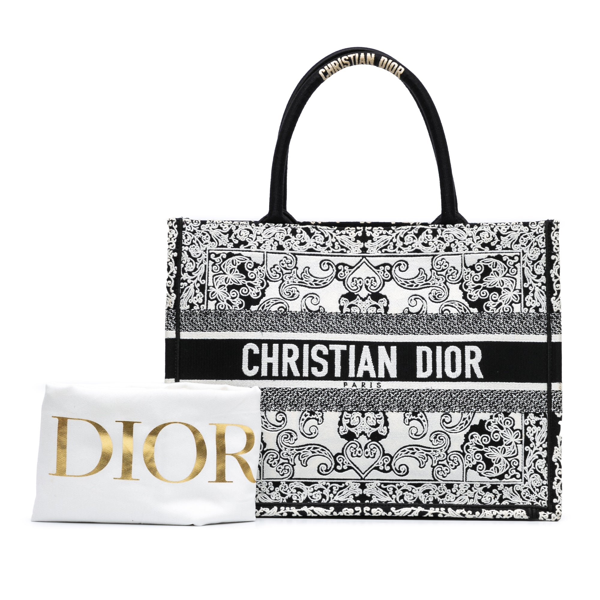 Medium Embroidered Book Tote