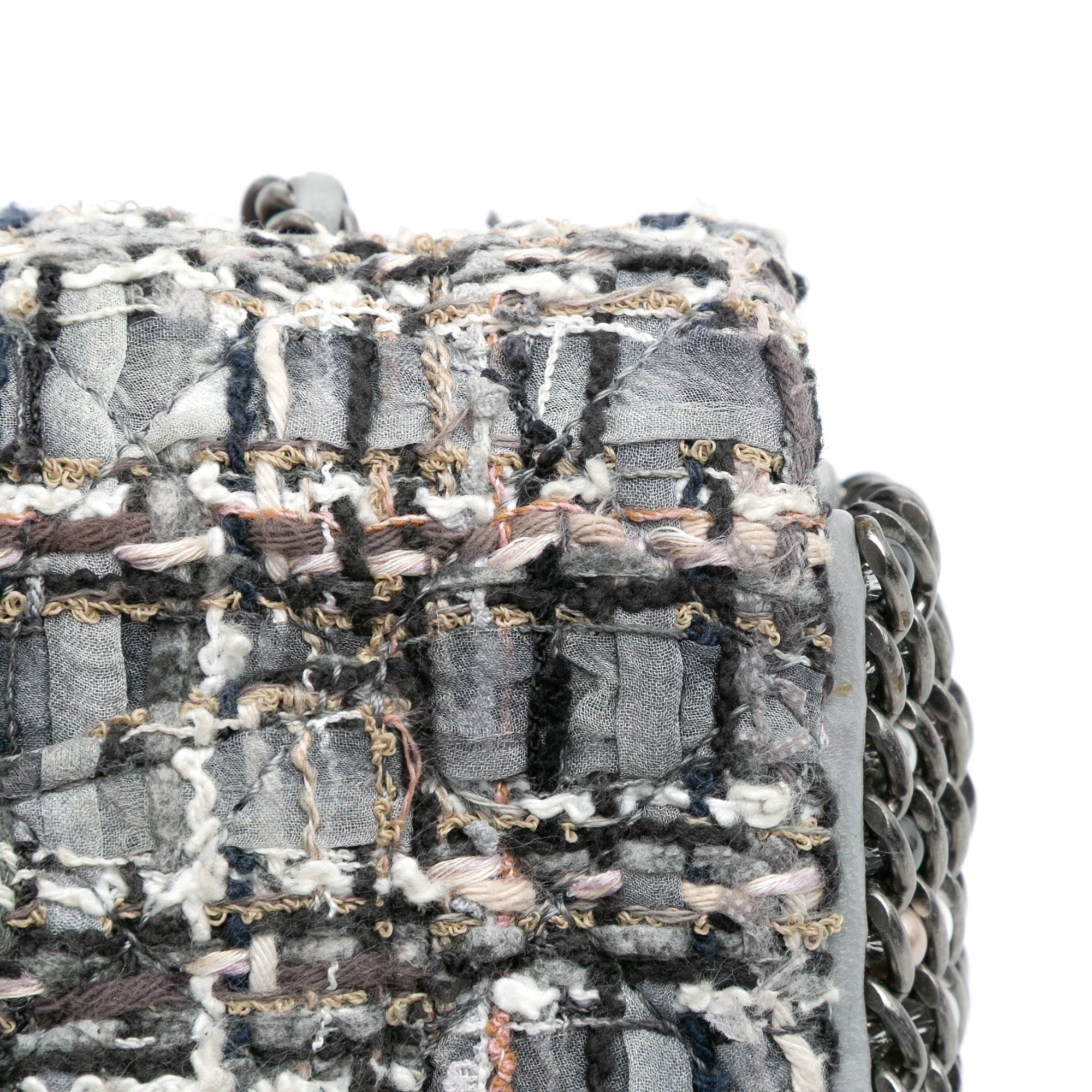 Mini Quilted Tweed River of Pearls Flap