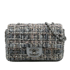 Mini Quilted Tweed River of Pearls Flap