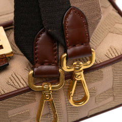 Zucca Embroidered Canvas Baguette Satchel