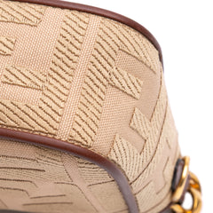 Zucca Embroidered Canvas Baguette Satchel