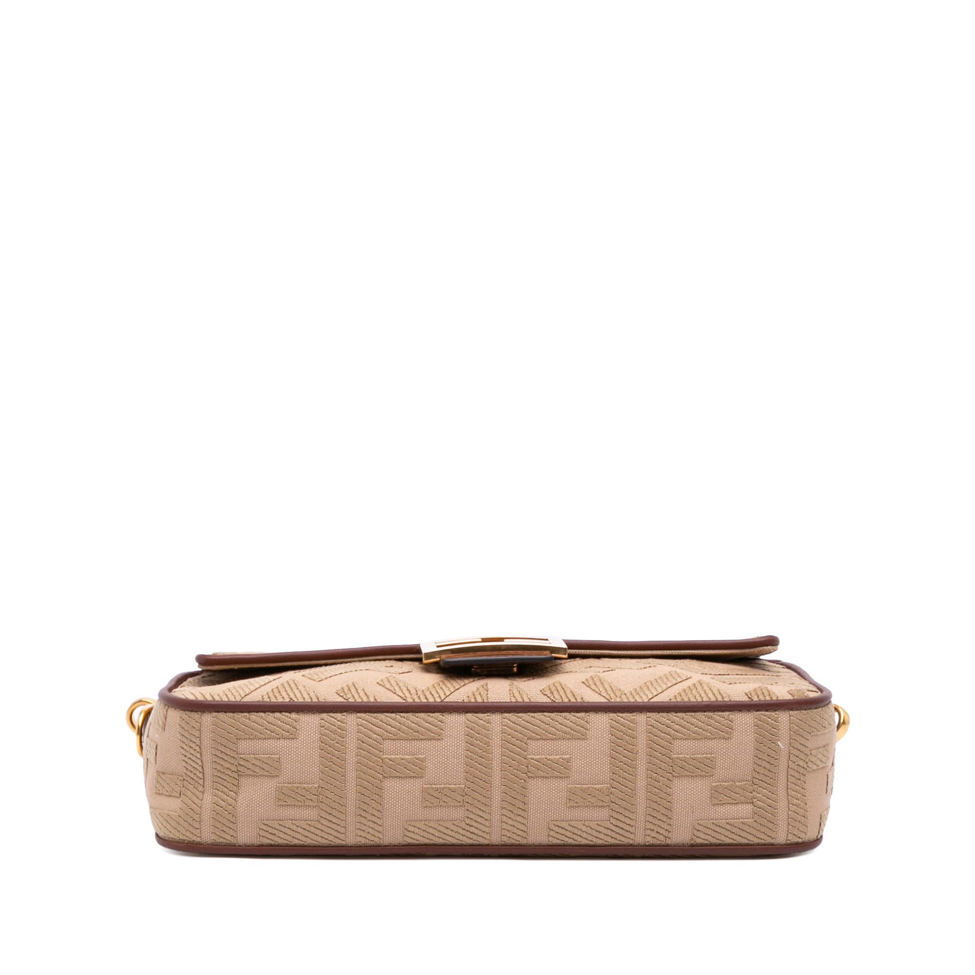 Zucca Embroidered Canvas Baguette Satchel