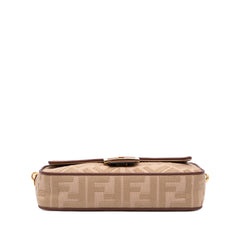 Zucca Embroidered Canvas Baguette Satchel