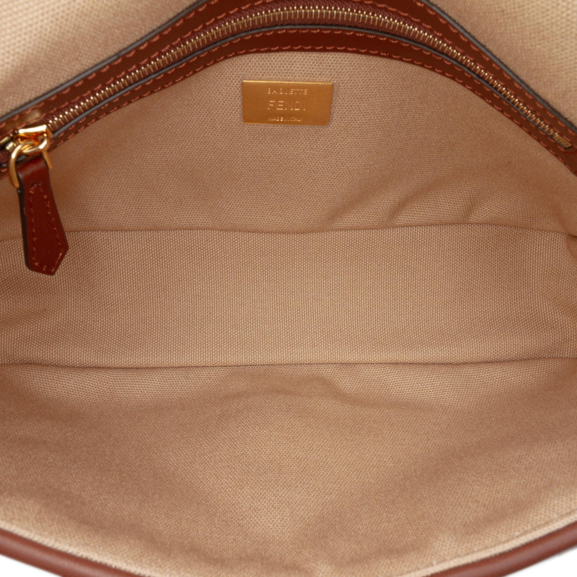 Zucca Embroidered Canvas Baguette Satchel