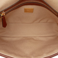 Zucca Embroidered Canvas Baguette Satchel