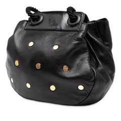 Studded Leather Drawstring Crossbody