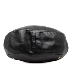 Studded Leather Drawstring Crossbody