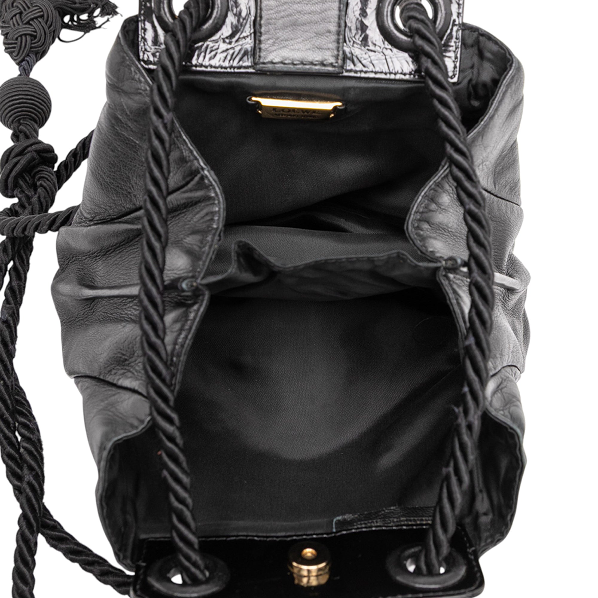 Studded Leather Drawstring Crossbody