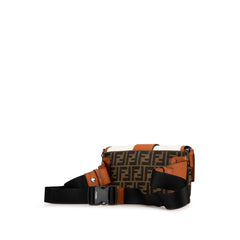 Zucca Canvas and Leather Convertible Baguette