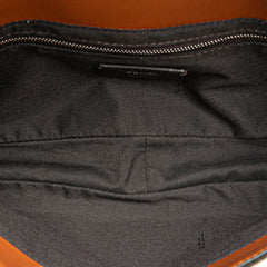 Zucca Canvas and Leather Convertible Baguette