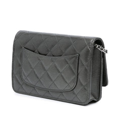 Quilted Iridescent Lambskin Wallet On Chain