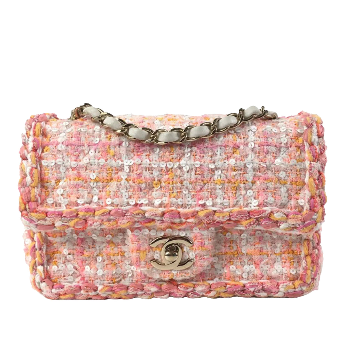 Mini Classic Rectangular Tweed Flap Bag