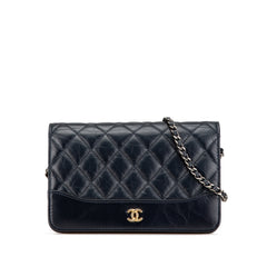 Quilted Aged Calfskin Gabrielle Wallet On Chain