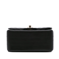 Mini Square Classic Chevron Lambskin Single Flap