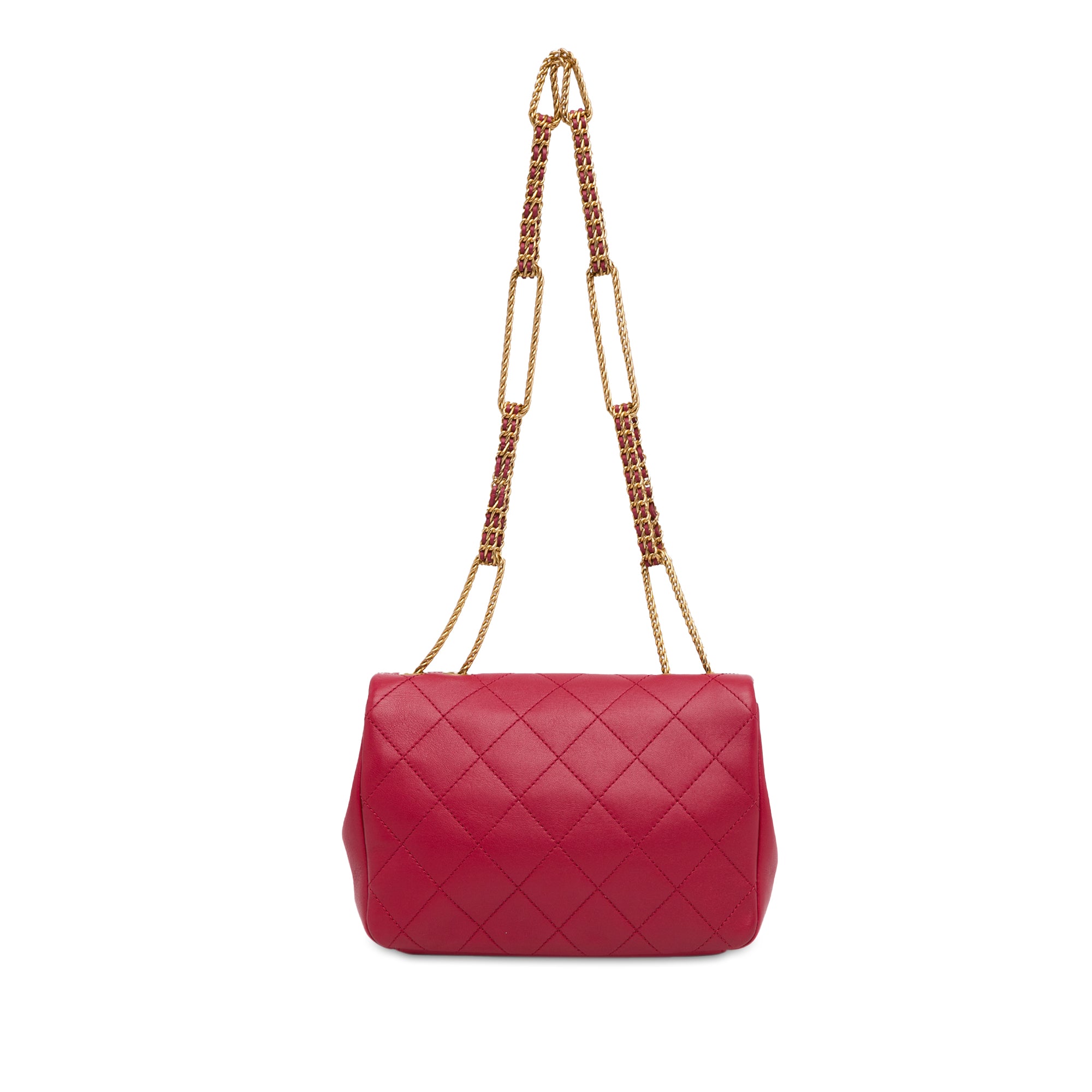 Small Quilted Lambskin On And On Chain Flap