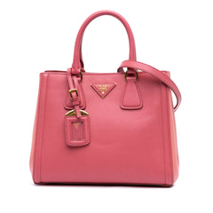 Bicolor Saffiano Lux Satchel