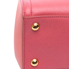 Bicolor Saffiano Lux Satchel