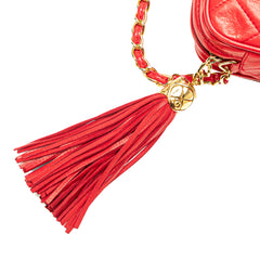 CC Quilted Lambskin Tassel Camera Bag