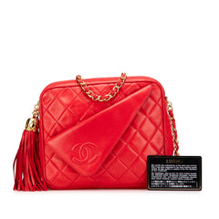 CC Quilted Lambskin Tassel Camera Bag
