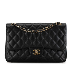 Jumbo Classic Caviar Double Flap