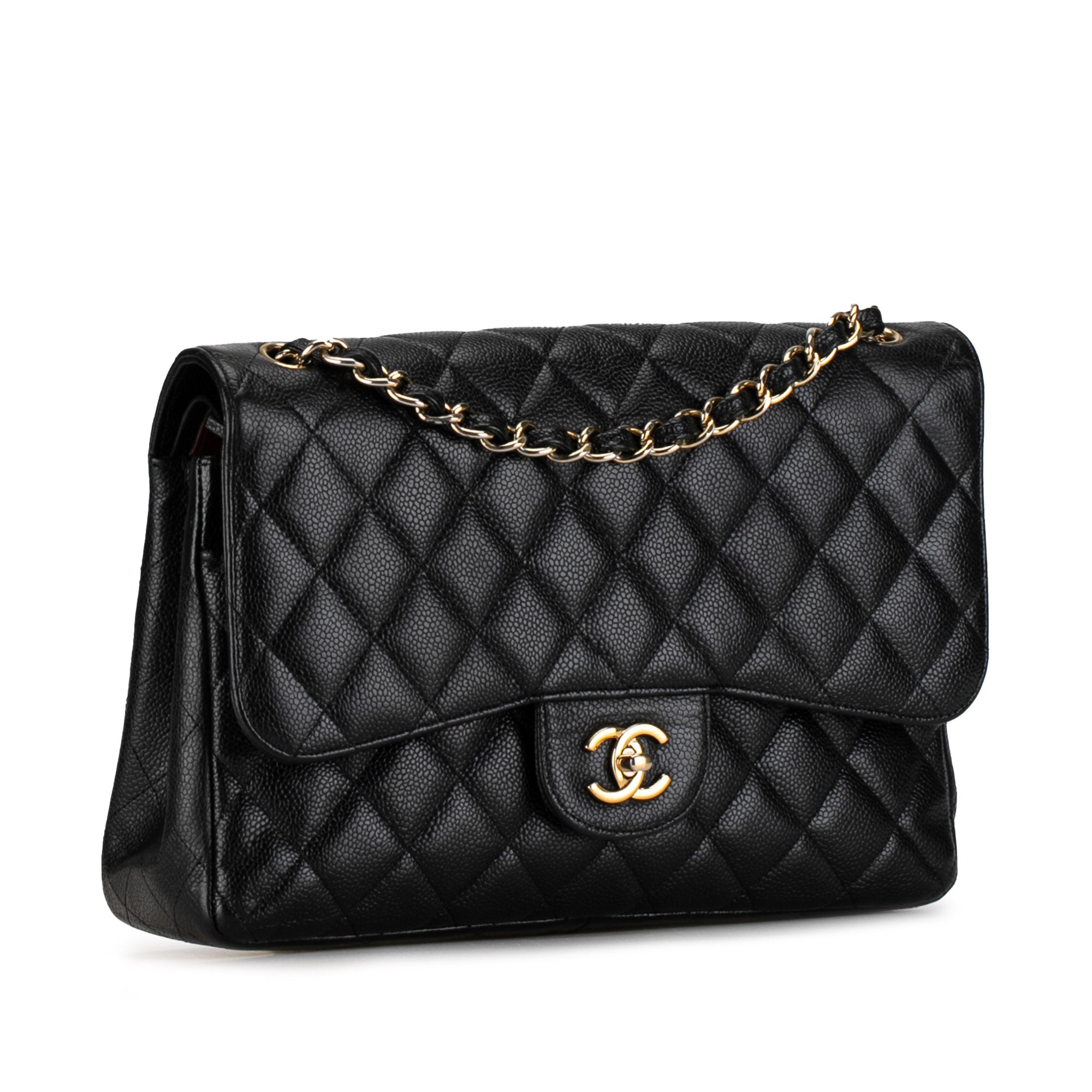 Jumbo Classic Caviar Double Flap