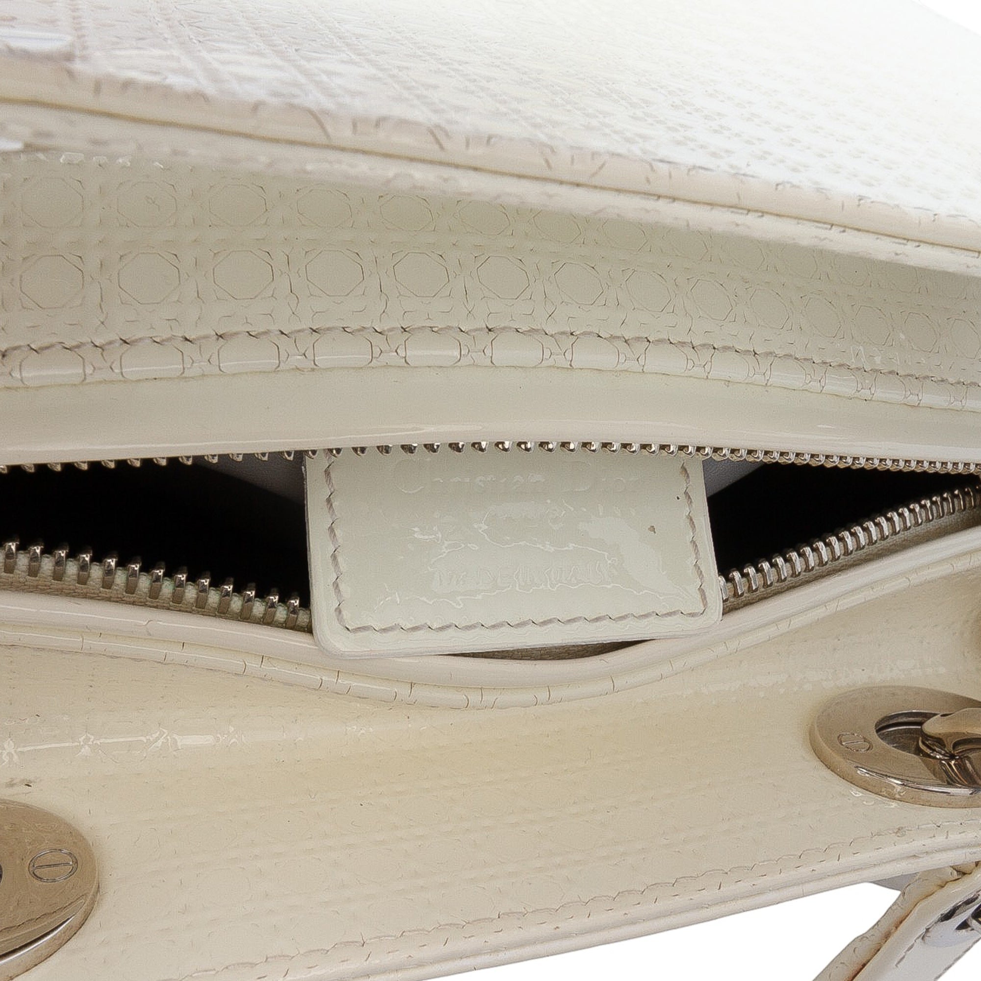 Medium Patent Microcannage Lady Dior