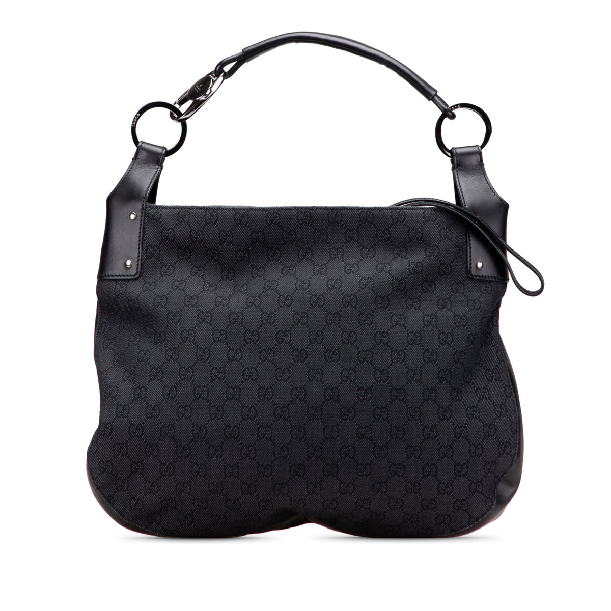 Large GG Denim Horsebit Classic Ring Hobo