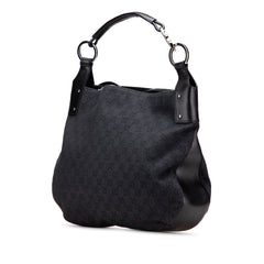 Large GG Denim Horsebit Classic Ring Hobo