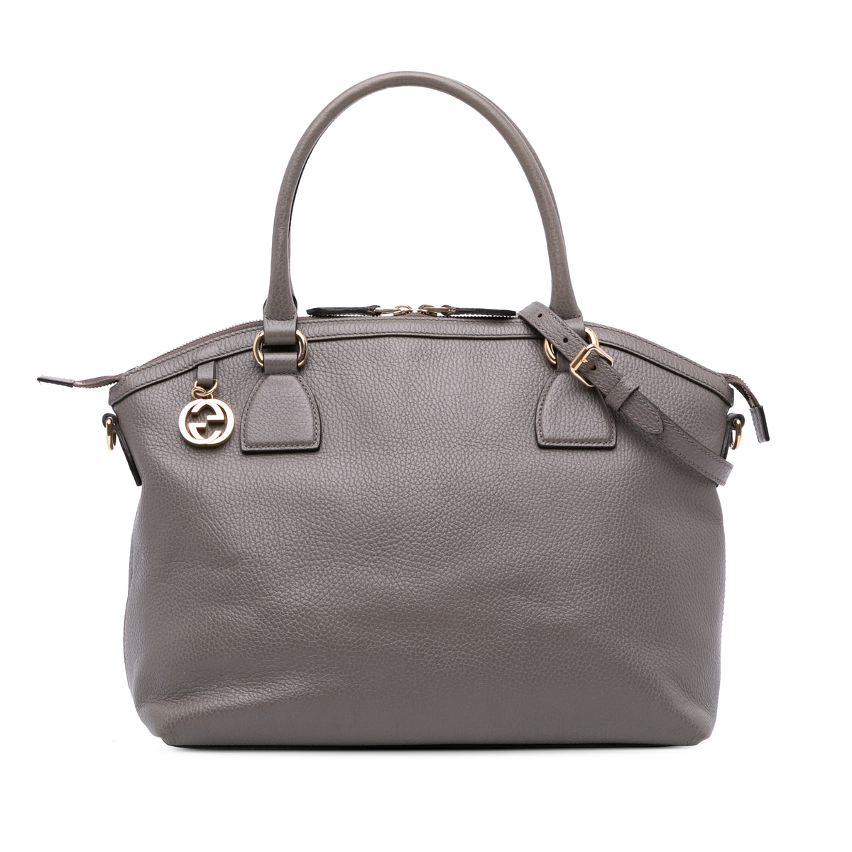 Medium Leather GG Charm Dome Satchel